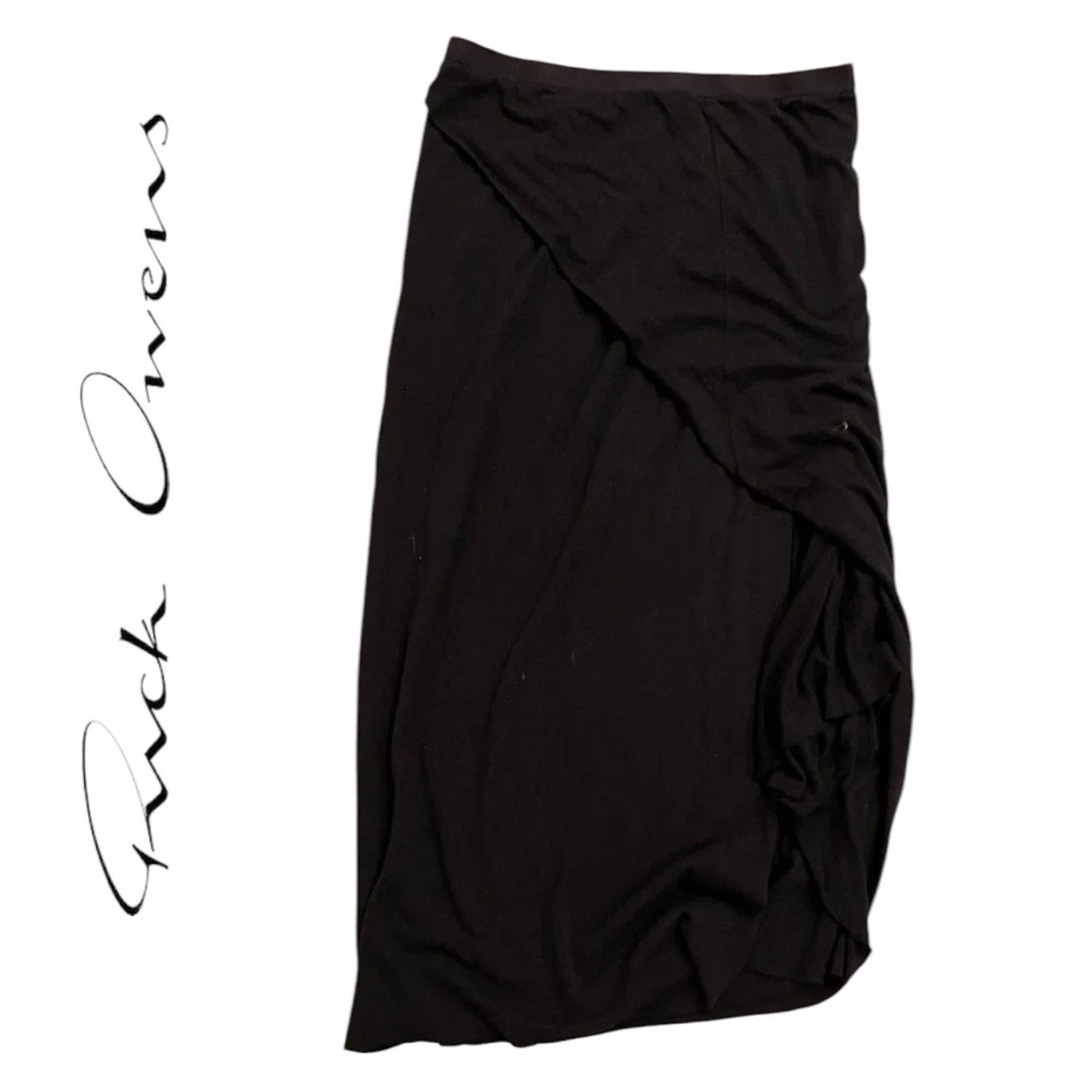Rick Owens Women’s Lilies Black Wool Blend Skirt - Size 12 US